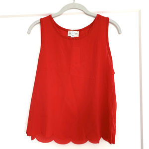 CLOSET CLEAR OUT: Francesca's Scalloped Tank Red